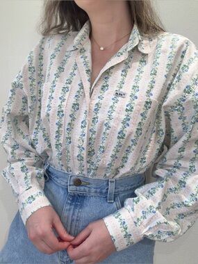 Vintage Romantic Floral Blouse